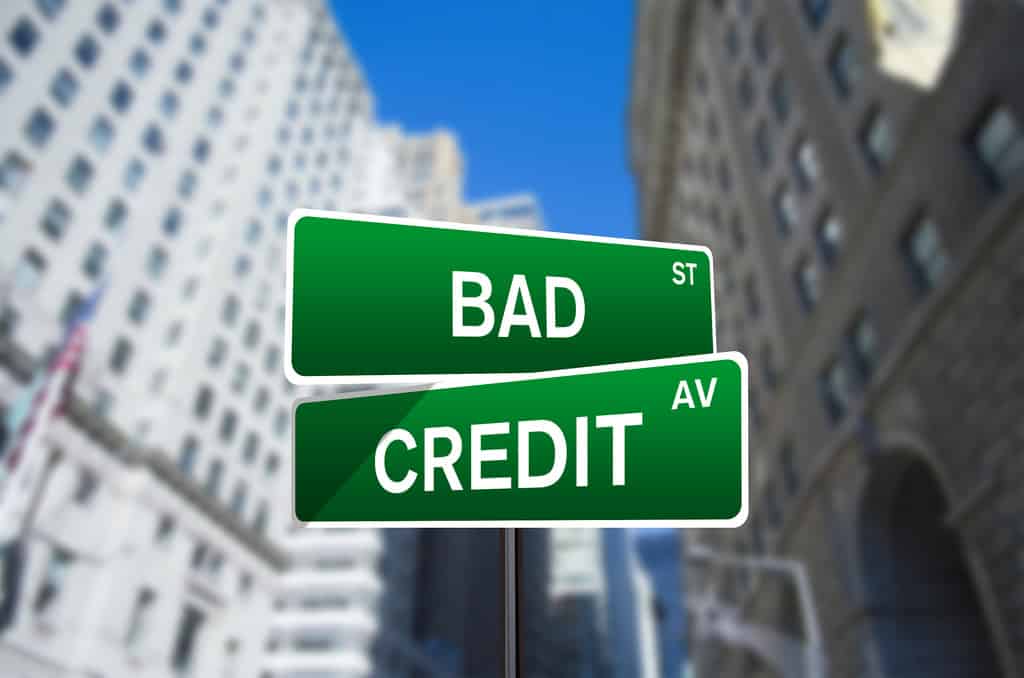 bad credit sign
