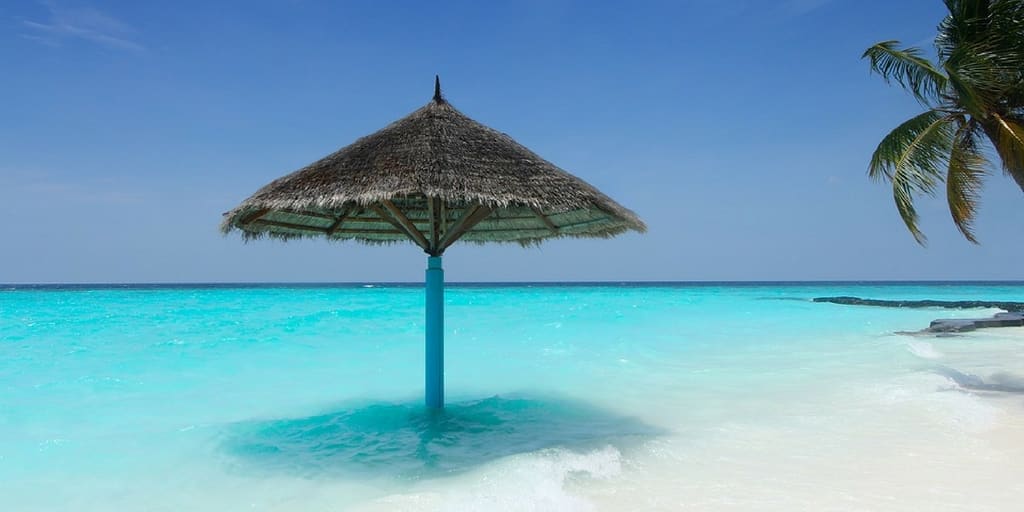 maldives beach umbrella